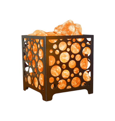 Iron Basket Round With Salt Chunks