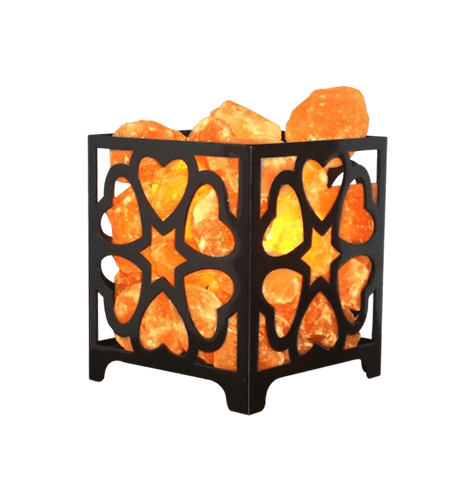 Iron Basket Flower With Salt Chunks