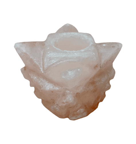 Rose Shape Salt Candle Holder