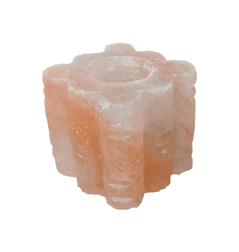 Cube Flower Shape Salt Candle Holder