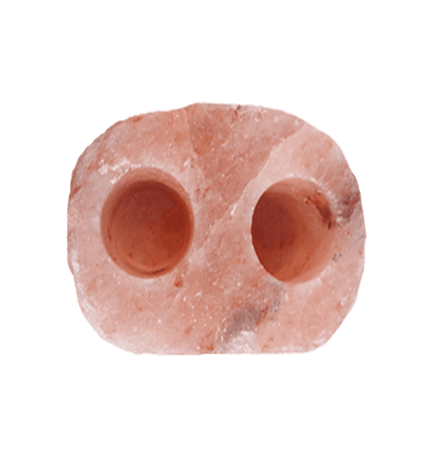 Natural Salt Candles Holder 2 Hole