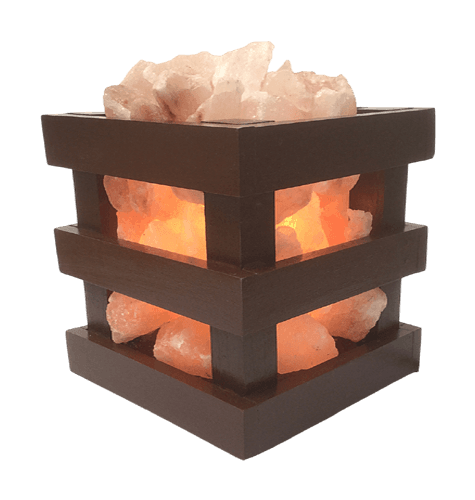 Wooden Box With Salt Chunks