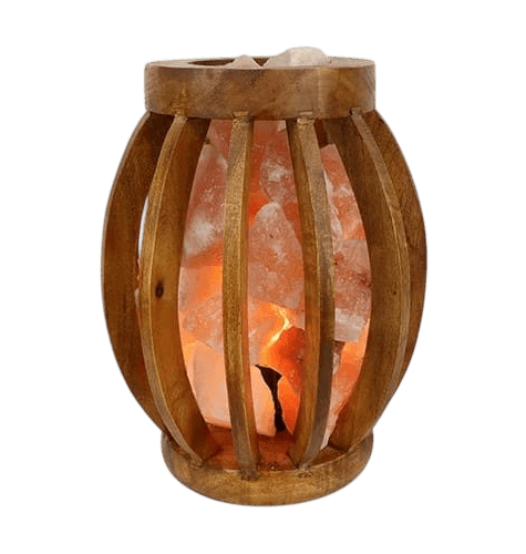 Wooden Drum With Salt Chunks