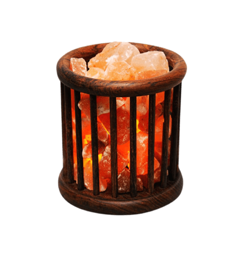 Wooden Cage With Salt Chunks
